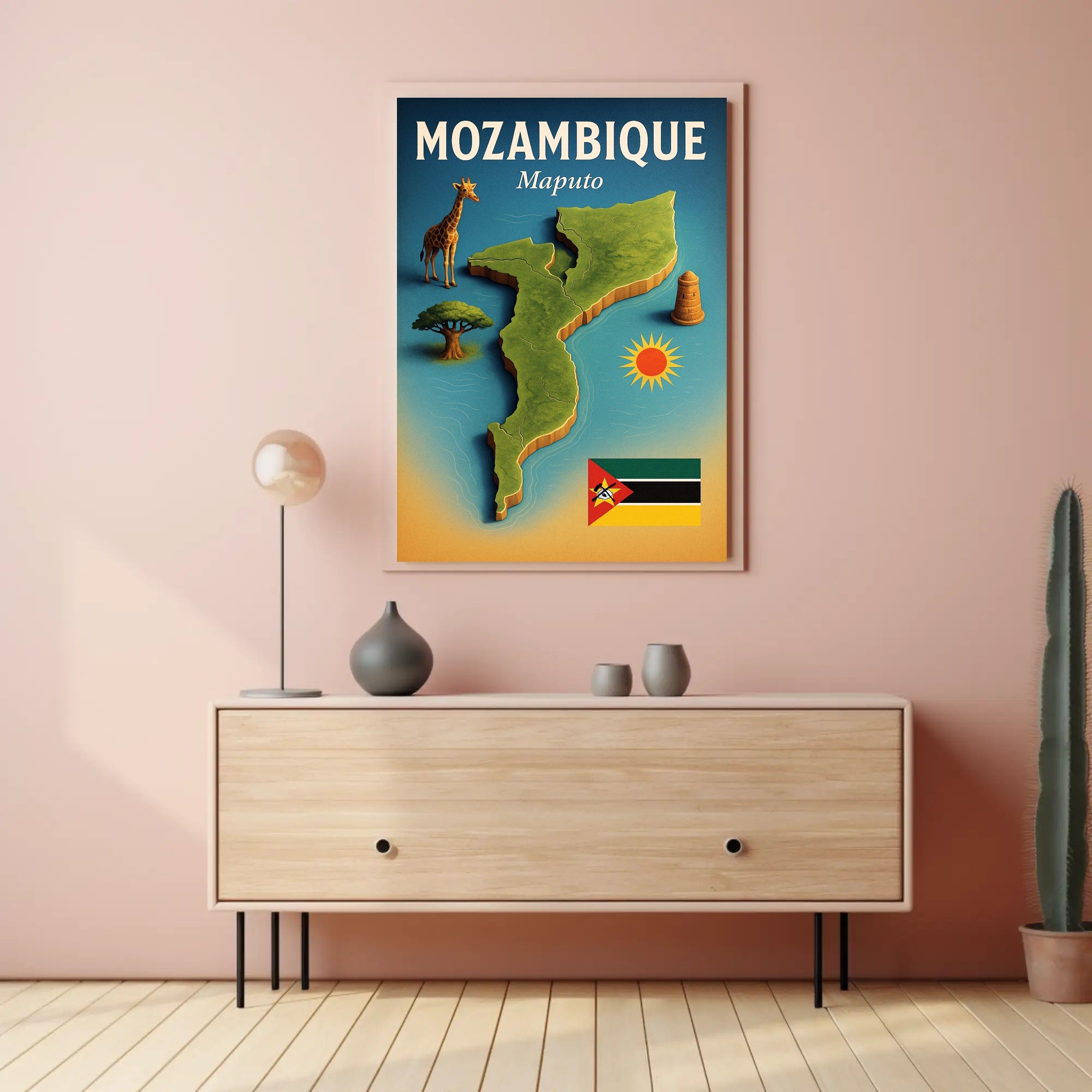 Discover Mozambique Poster PosterGoat