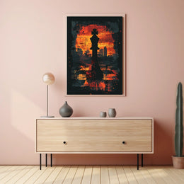 The Chess King At Sunset Poster