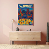 Baltimore Harbor Of Lights Poster