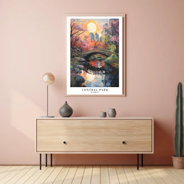 Central Park In Autumn Poster