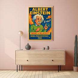 Einstein Relativity Vintage Educational Poster