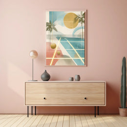 Abstract Tropical Escape Poster