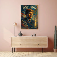 Patriotic Leadership Visionary Space Exploration Art Poster