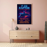 F-22 Raptor in Action: Modern Military Aircraft Poster