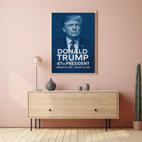 Donald Trump Visionary Leader in Monochrome Poster