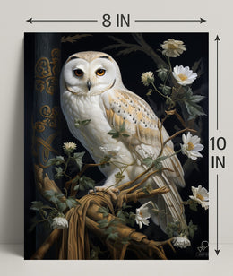 Majestic Owl In Bloom Poster PosterGoat