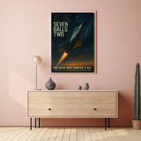 Convair XF-92 in Flight Futuristic Sci-Fi Poster