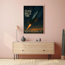 Convair XF-92 in Flight Futuristic Sci-Fi Poster