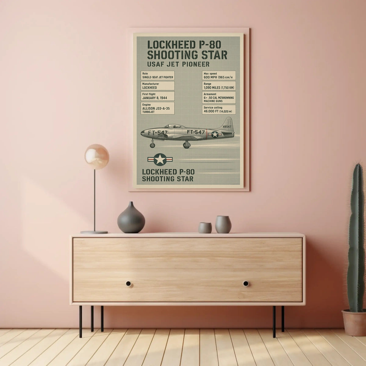 Lockheed P-80 Shooting Star Poster