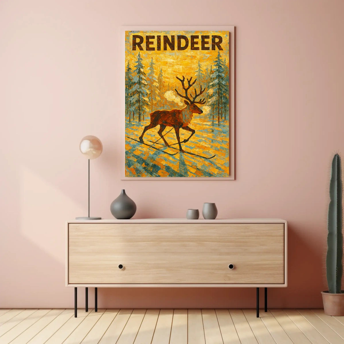 Reindeer In Winter Wonderland Poster