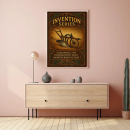 Historical Innovations in Agriculture: Vintage Educational Poster