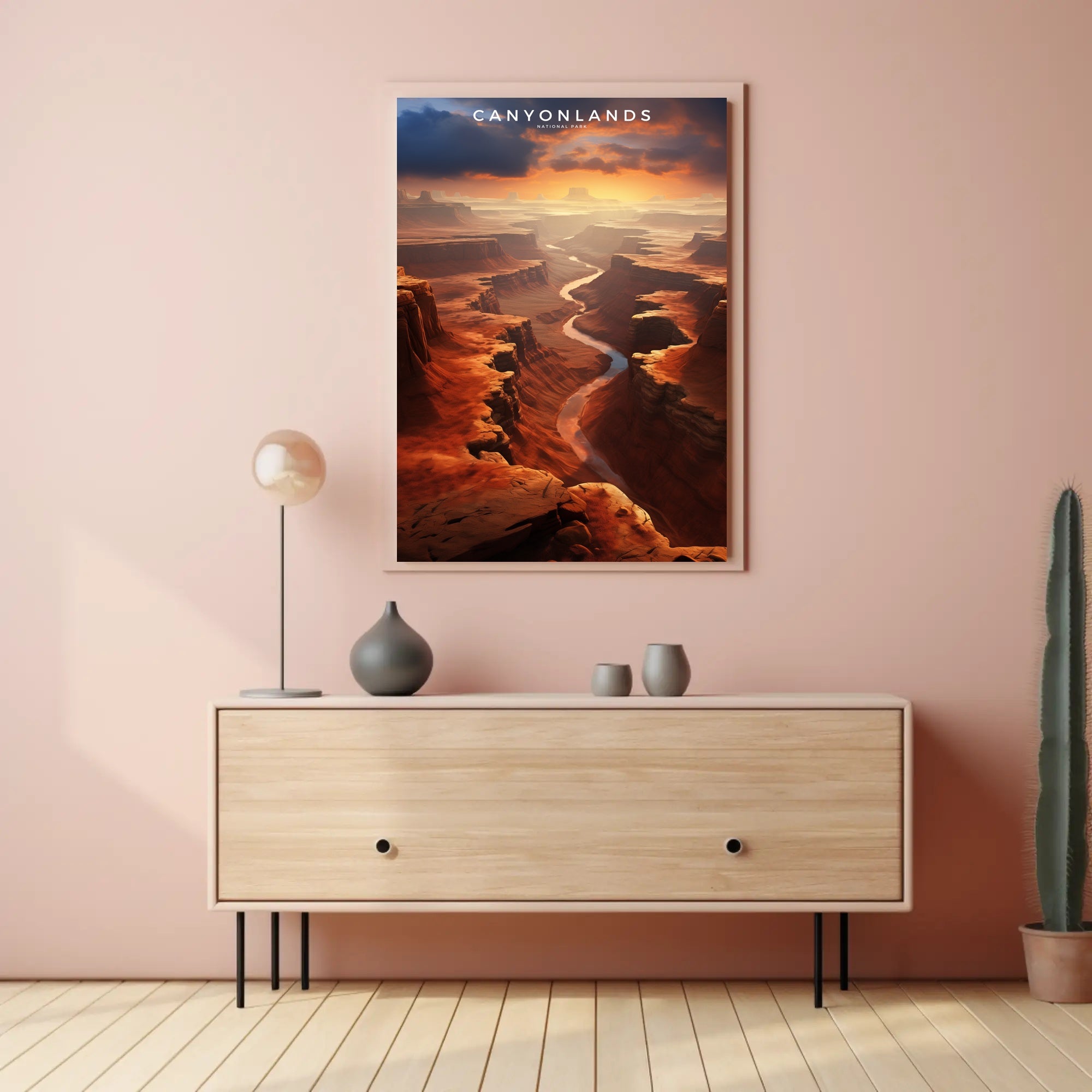 Canyonlands Sunset Poster Travel Wall Art Print