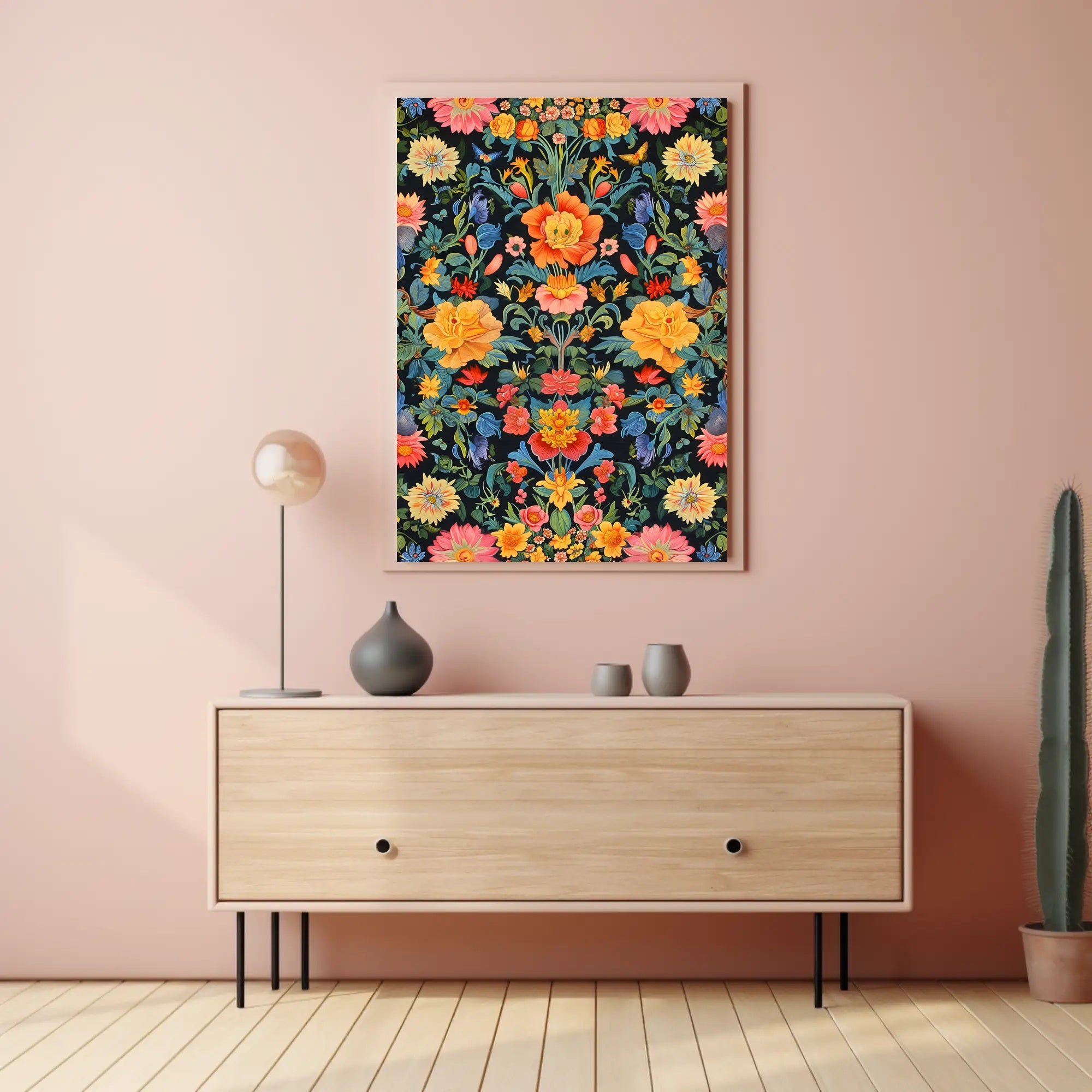 Vibrant Floral Tapestry William Morris Art Poster