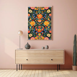 Vibrant Floral Tapestry William Morris Art Poster