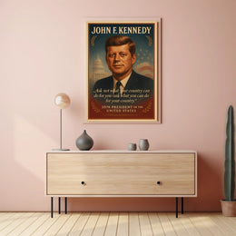 John F. Kennedy Inspirational Quote Historical or Presidential Poster