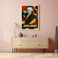 John Adams 2nd President of the United States Abstract Pop Poster
