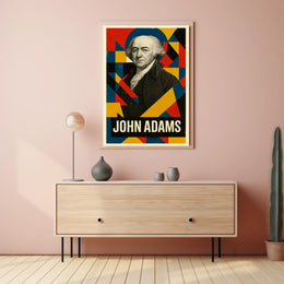 John Adams 2nd President of the United States Abstract Pop Poster