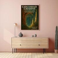 Carlsbad Caverns Vintage National Park Poster