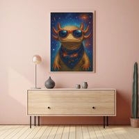Cosmic Axolotl Adventure Poster