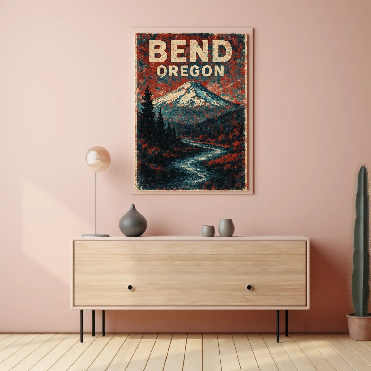 Bend Oregon Scenic Wanderlust Photography Realism Poster
