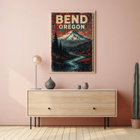 Bend Oregon Scenic Wanderlust Photography Realism Poster