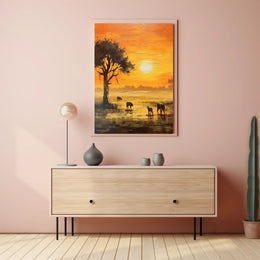 Sunset Serengeti Poster
