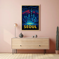 Seoul Skyline Art Poster