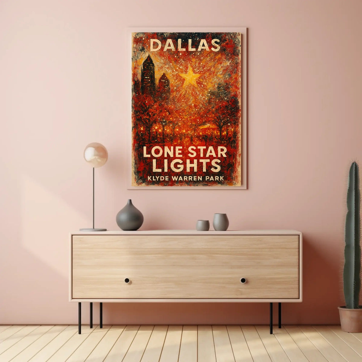 Dallas Lone Star Lights Poster