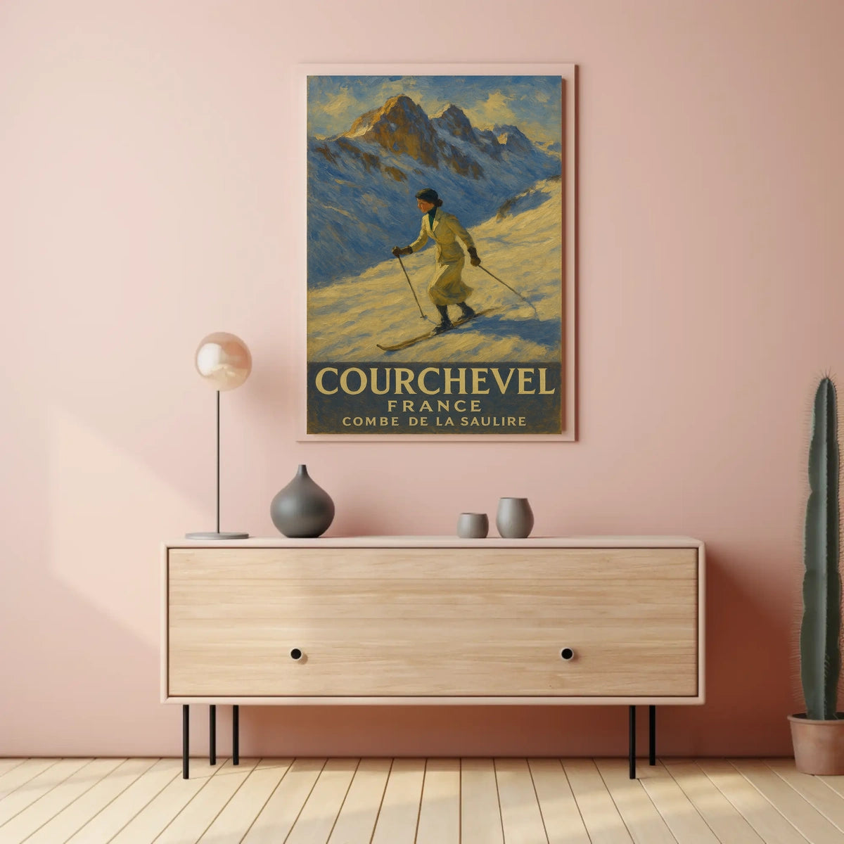Courchevel Skiing Adventure Poster