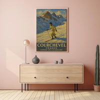 Courchevel Skiing Adventure Poster