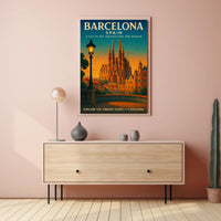 Barcelona Travel Poster Modern Art And Architecture