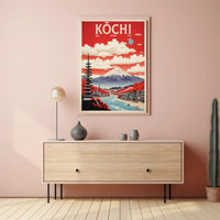 Kōchi Japan Vintage Travel Poster Art Travel Poster