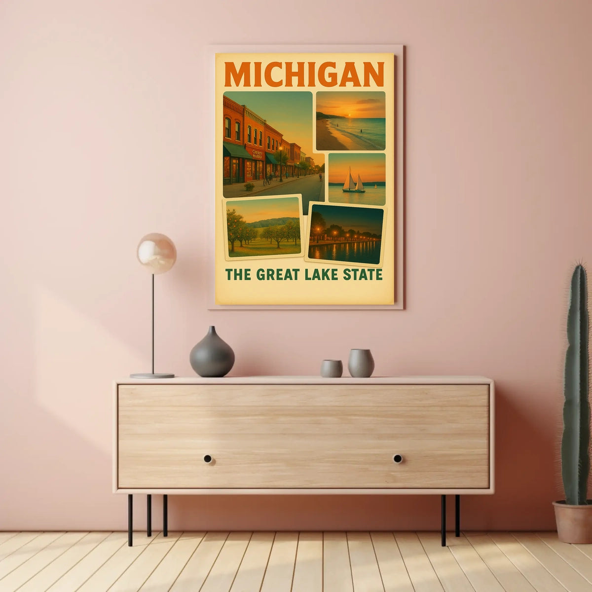 Michigan The Great Lake State Poster