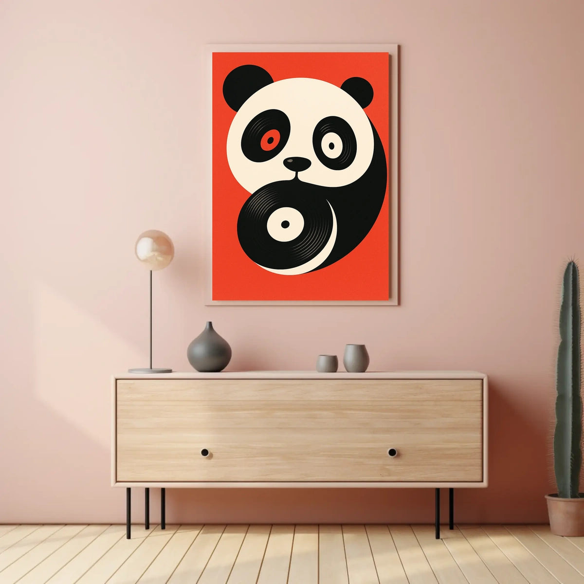 Panda Vinyl Vibes Poster