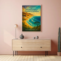 Dhofar Coastal Beauty: Abstract Art Travel Poster