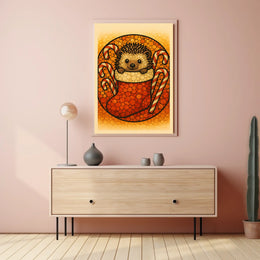Hedgehog Holiday Cheer Poster