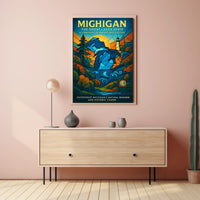Michigan - The Great Lakes State Poster