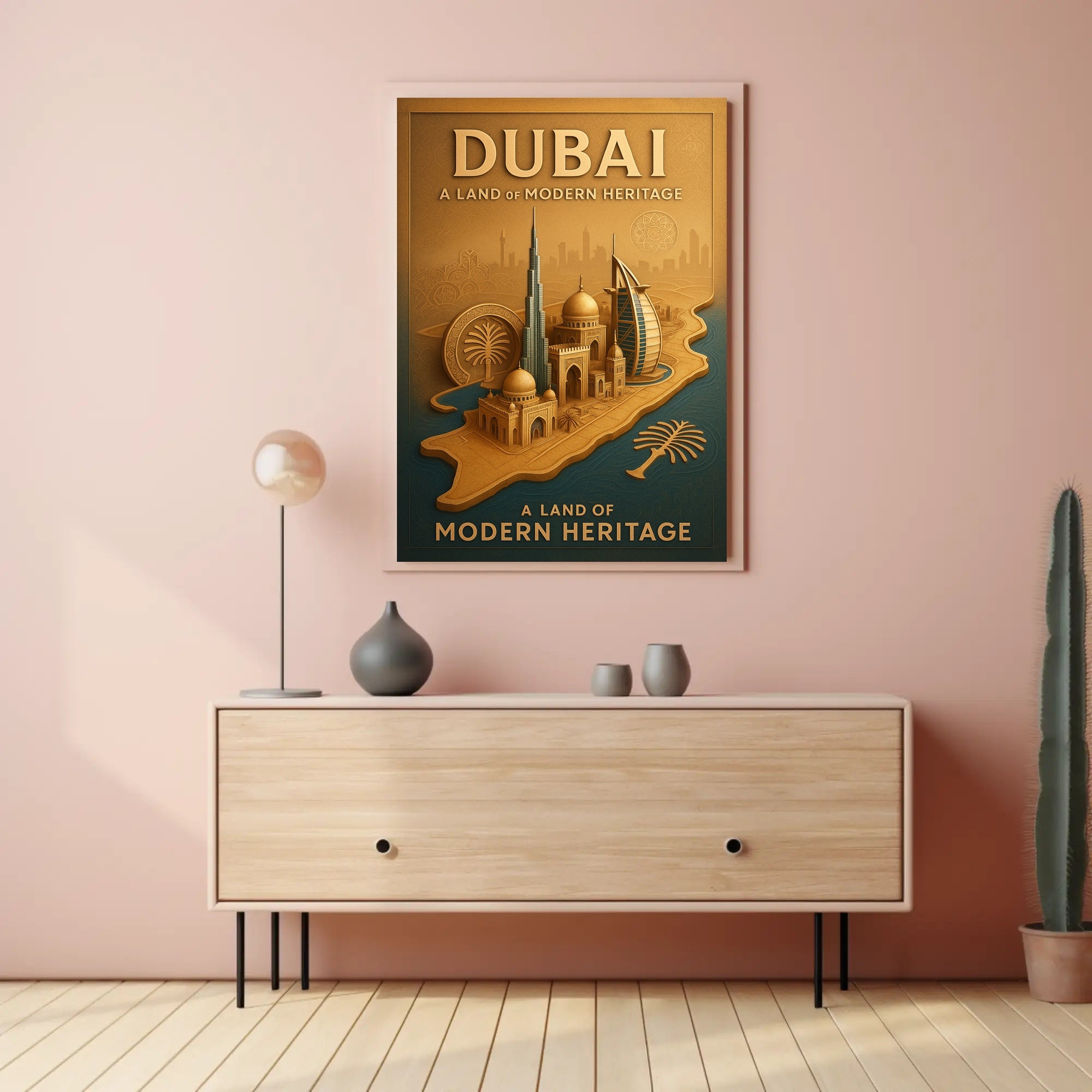 Dubai's Architectural Harmony: Urban or Cityscape Poster