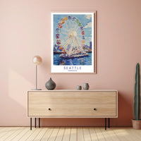Seattle Ferris Wheel Poster PosterGoat