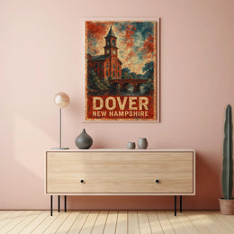 Dover NH Scenic Vintage Travel Decor Poster