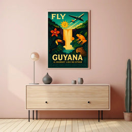 Vibrant Guyana Vintage Travel Adventure Poster PosterGoat