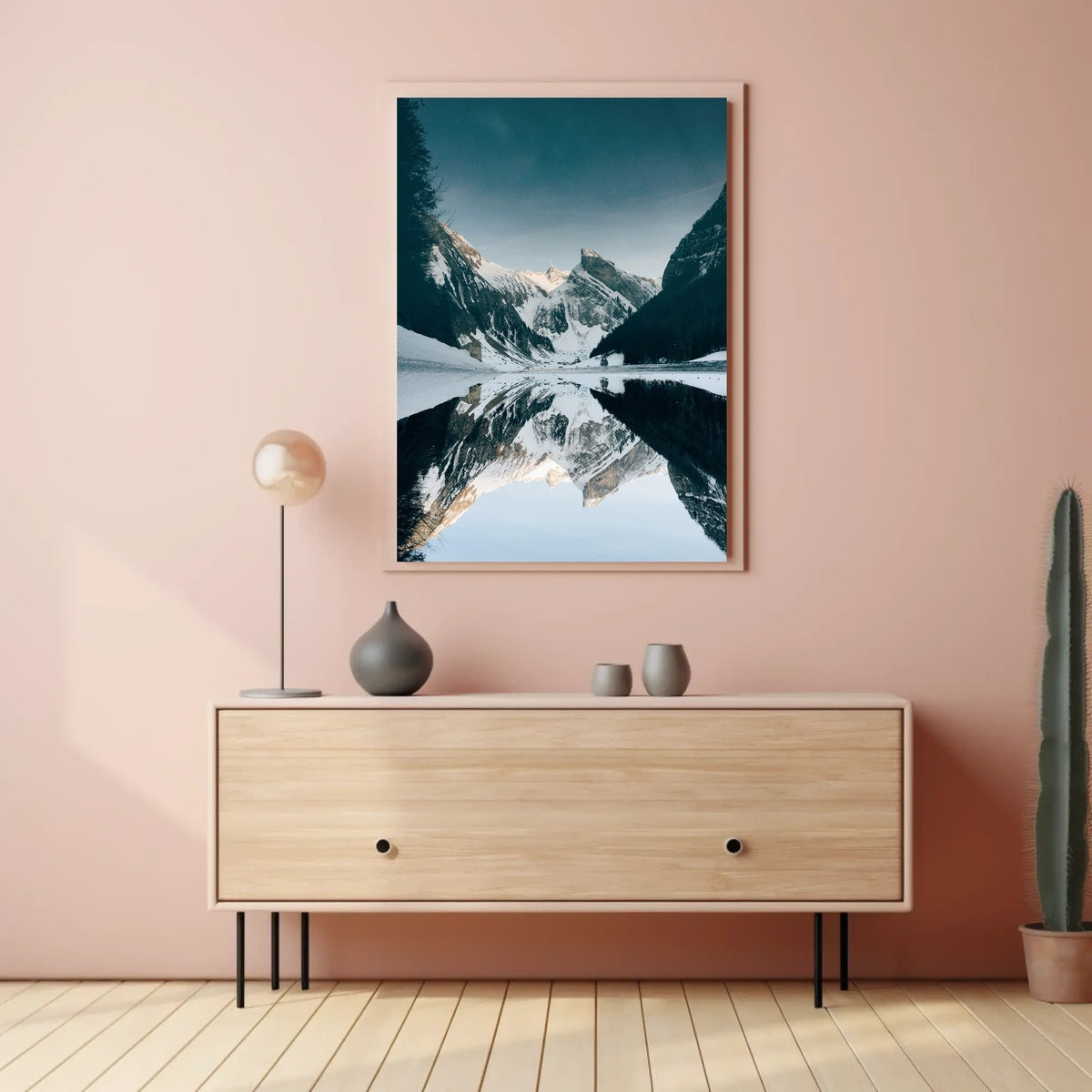 Breathtaking Winter Mountainscape: National Park Poster