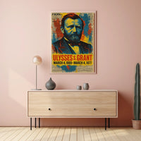 Ulysses S. Grant 18th President of the United States Street Art Mashup Poster