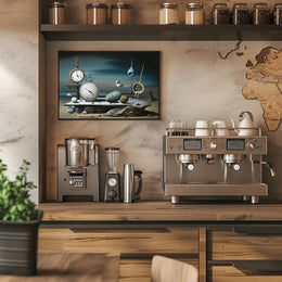 Surrealistic Dreamscape with Captivating Timepieces Abstract or Artistic Poster