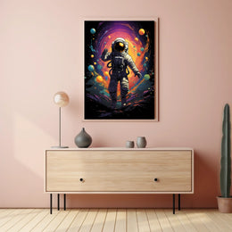 Cosmic Odyssey Astronaut Art Surrealism Dreamers Poster