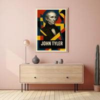 John Tyler 10th President of the United States Abstract Pop Poster