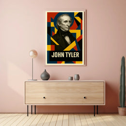 John Tyler 10th President of the United States Abstract Pop Poster