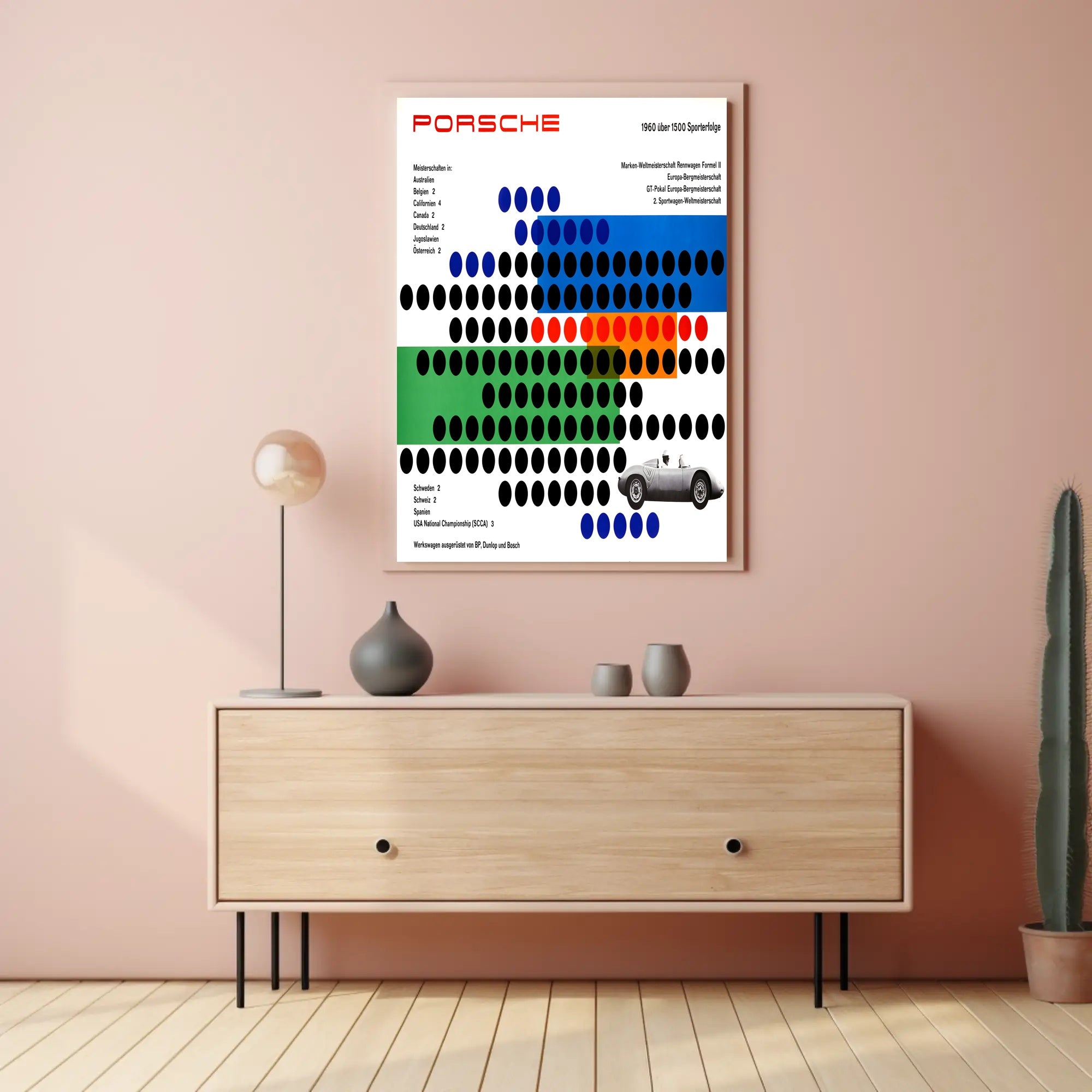 Porsche Racing Achievements 1960 Poster