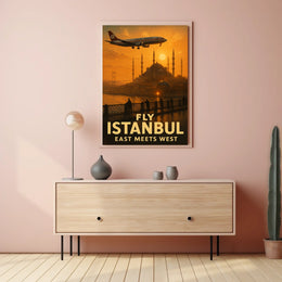 Fly Istanbul East Meets West Poster