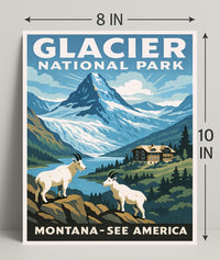 Glacier National Park See America Poster PosterGoat